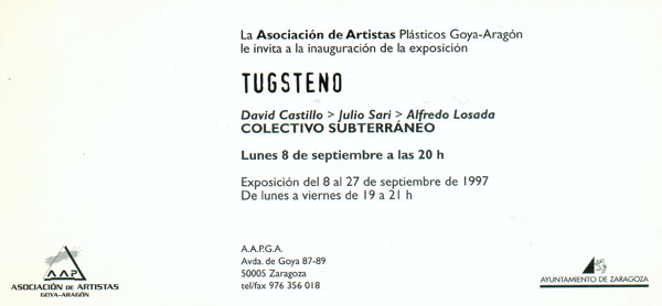 invitación exposición tugsteno